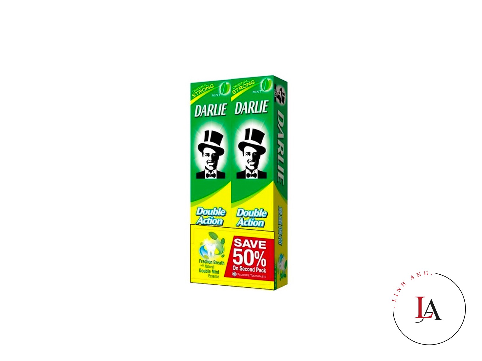 Kem đánh răng Tây Đen Double Action 225gx2